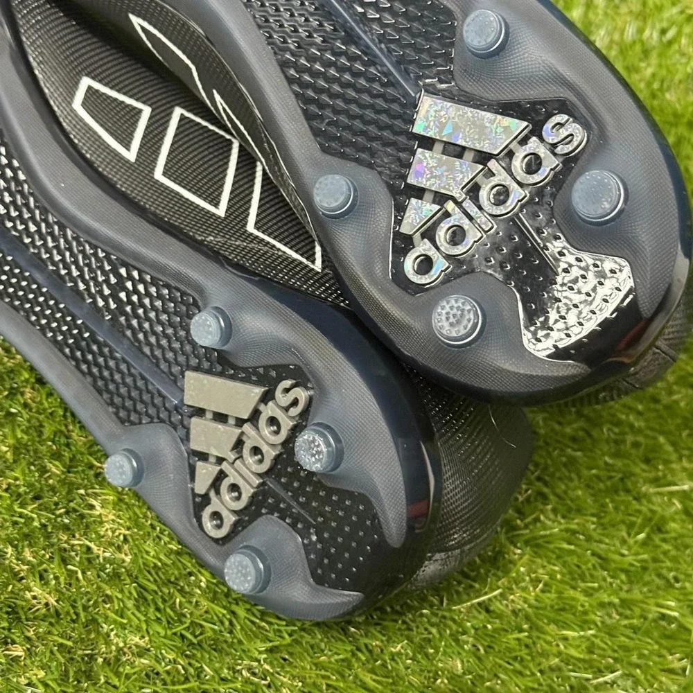 Adidas Adizero 12.0 Mens Size 14 Black Silver Low Top Football Cleats GY6513